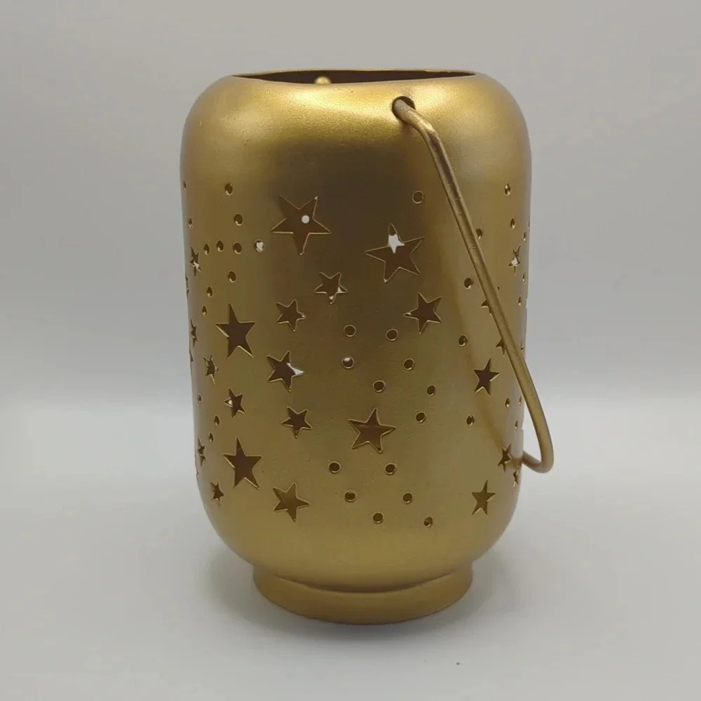 Milky Way Lantern Gold Plated Steel Candle Holder - Picture 2 of 4